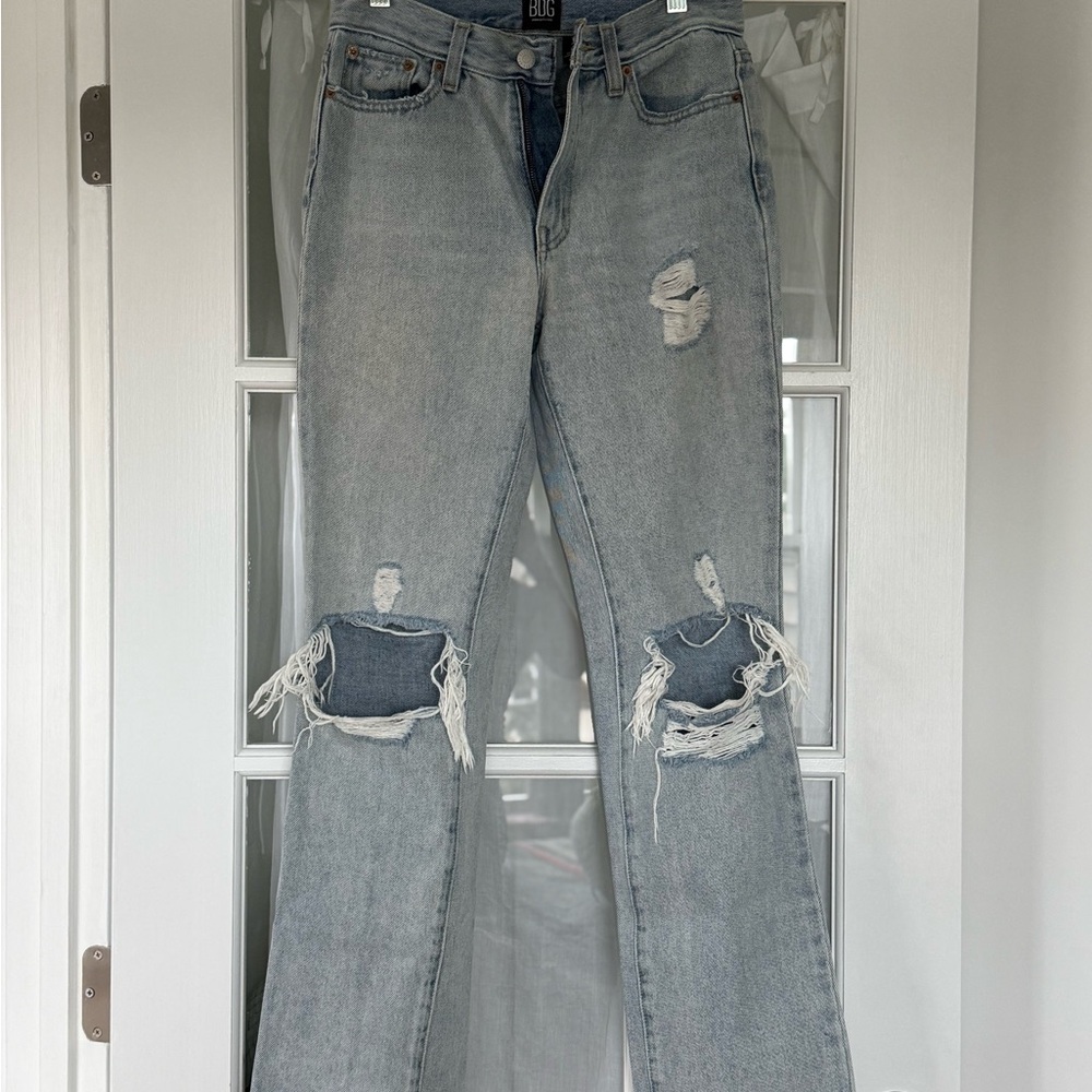 Distressed Light Blue Jeans